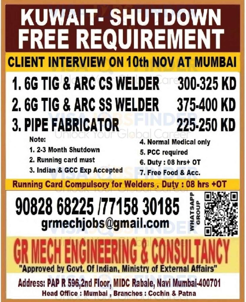 Kuwait-Shutdown-Jobs-for-Welders-Foremen-Technicians